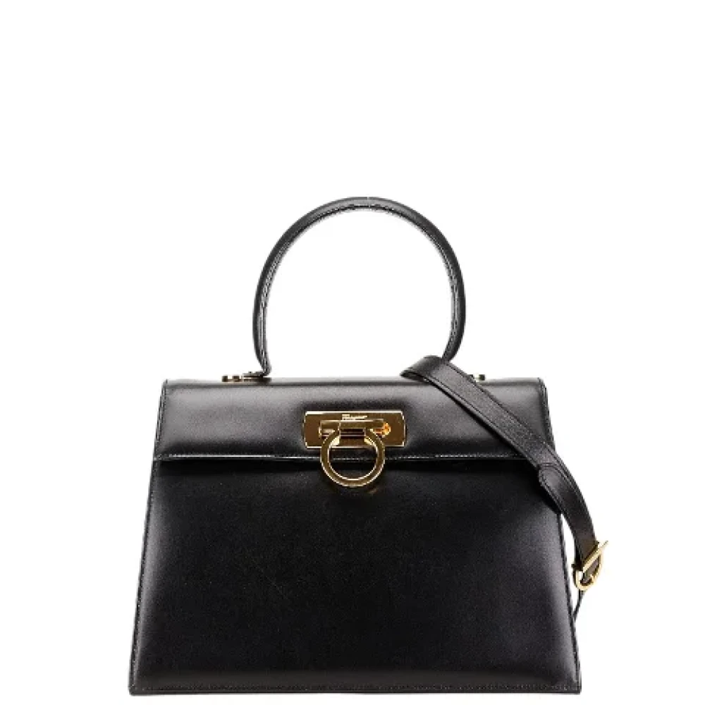 Salvatore Ferragamo Pre-owned Leather handbags Black Dames