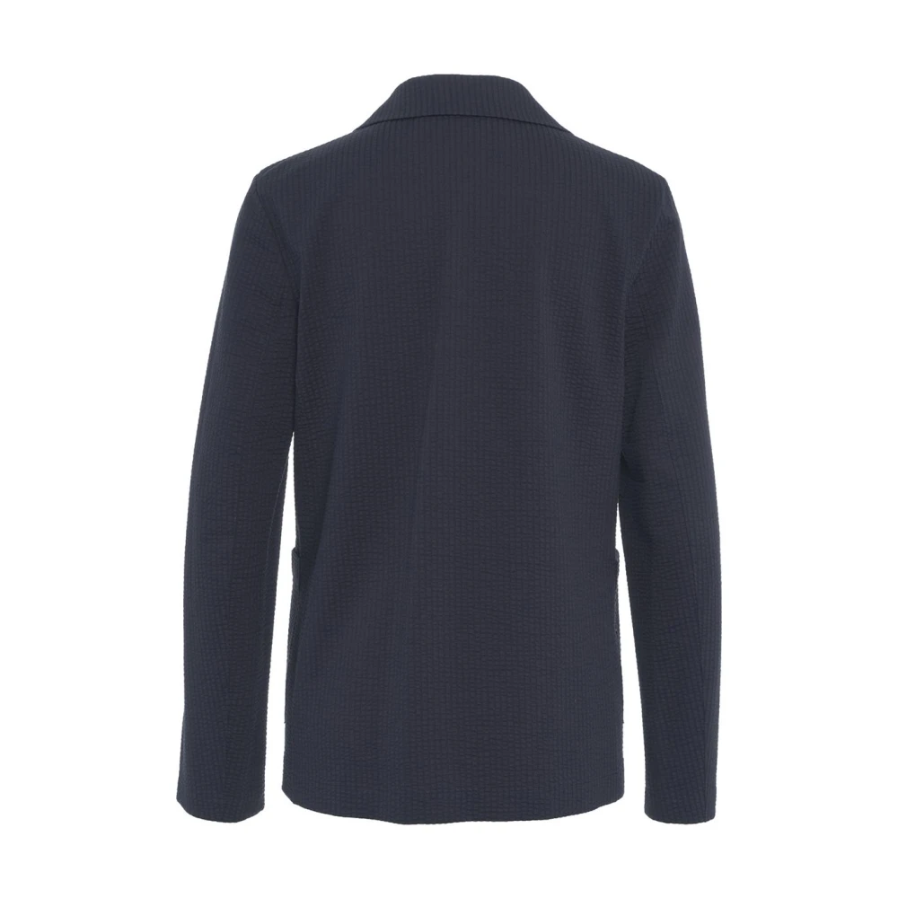 Harris Wharf London Chique Blauwe Blazer met Honingraatstructuur Blue Dames