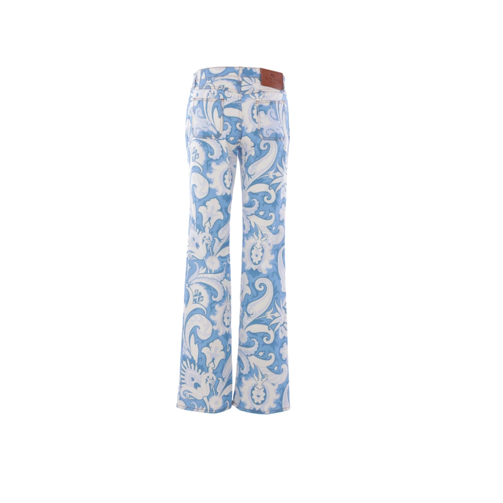 ETRO MultiColour Paisley Straight Leg Jeans Multicolor Dames