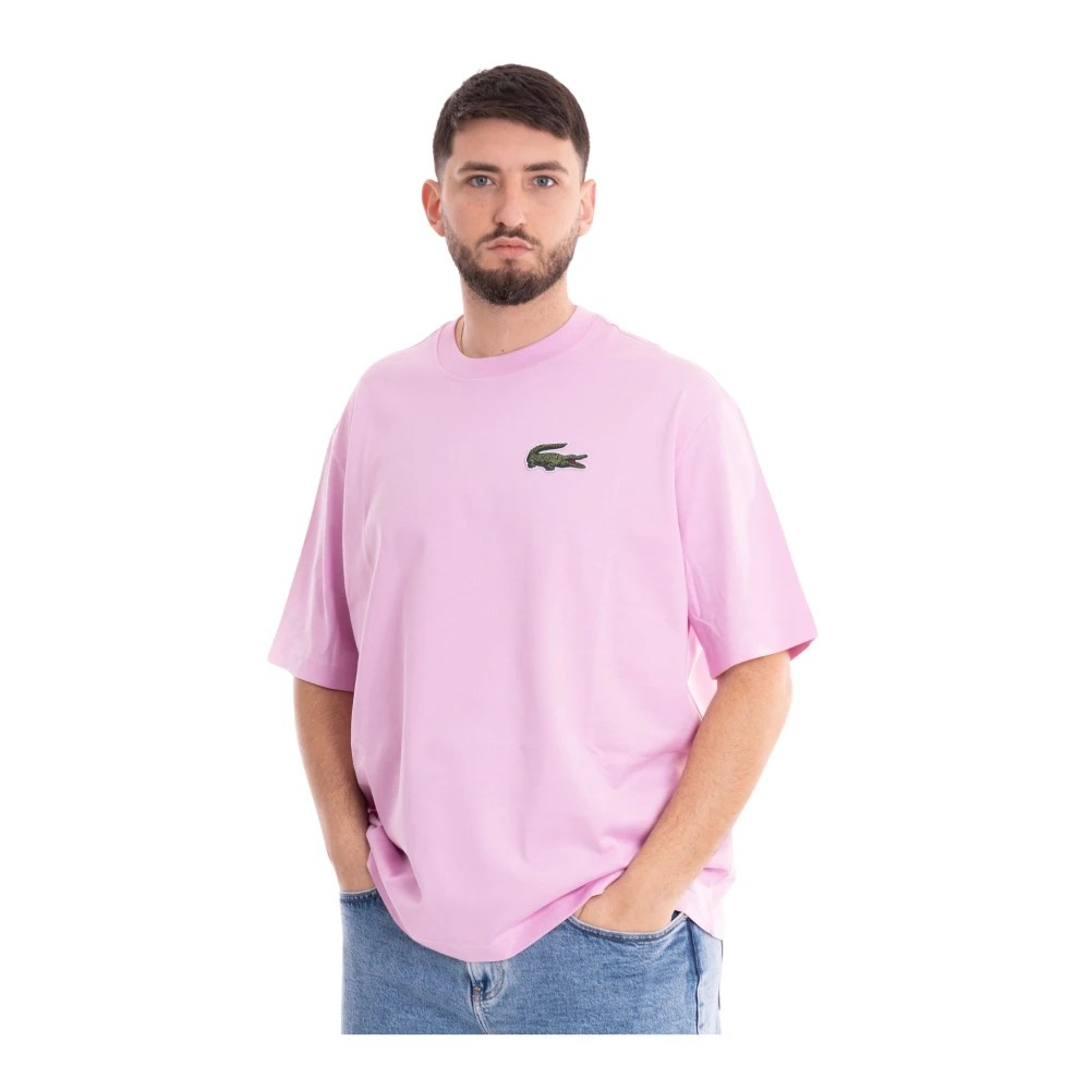 Lacoste Ruimvallend Krokodil Heren T-shirt Pink Heren