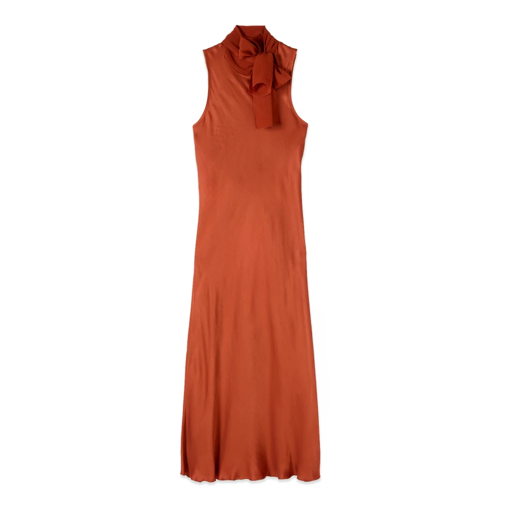 Oltre Donna Arancione - Abito A Tubino In Raso Di Viscosa - Dresses - L