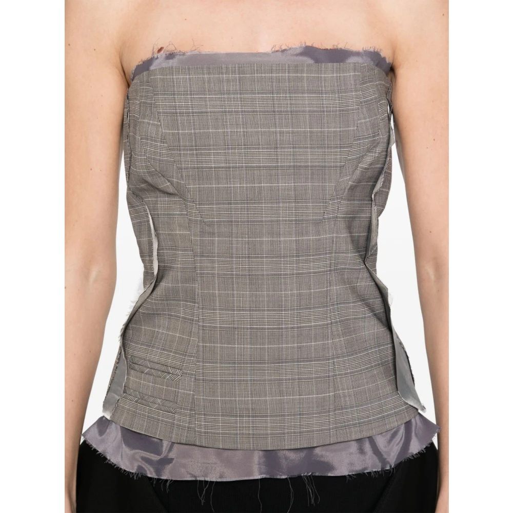 Ottolinger Donkergrijze Gelaagde Strapless Top Gray Dames