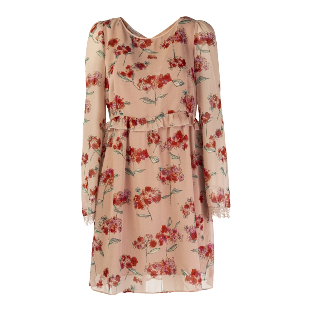 PATRIZIA PEPE Korte bloemen zomerjurk Pink Dames