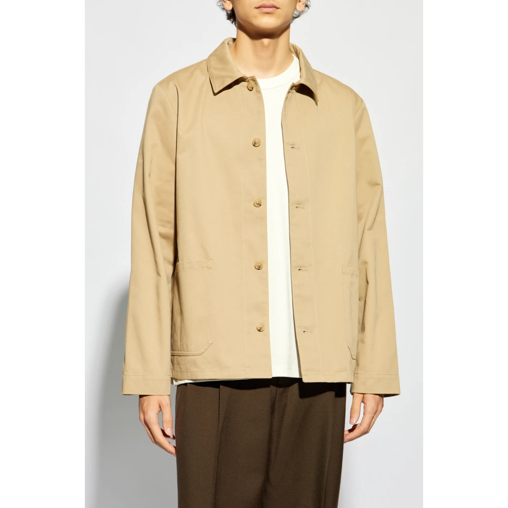 A.p.c. Overhemd met korte mouwen Zomerse stijl Beige Heren