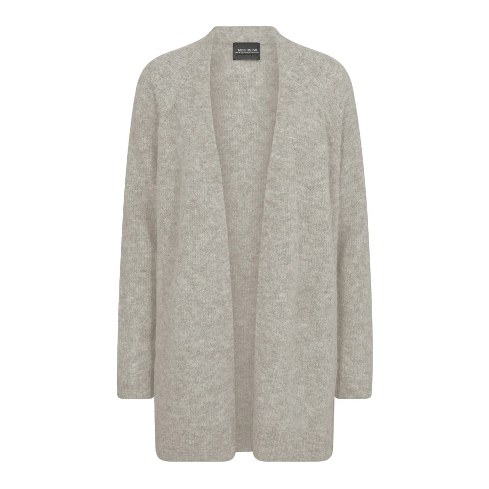 MOS MOSH Veergrijs Lang Vest Alpaca Wol Gray Dames