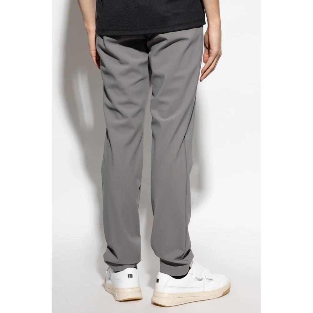 Theory Broek met taps toelopende pijpen Gray Heren