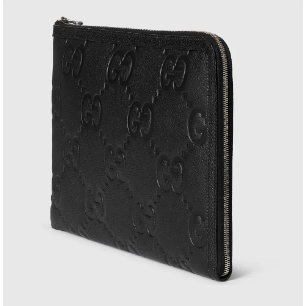 Gucci Zwarte Jumbo GG Documentenmap Black Dames