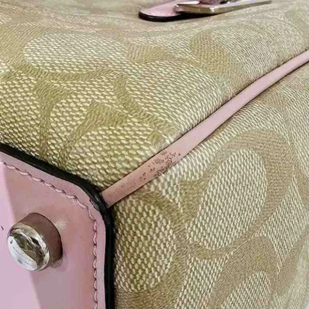 Coach Pre-owned Plastic handbags Beige Dames