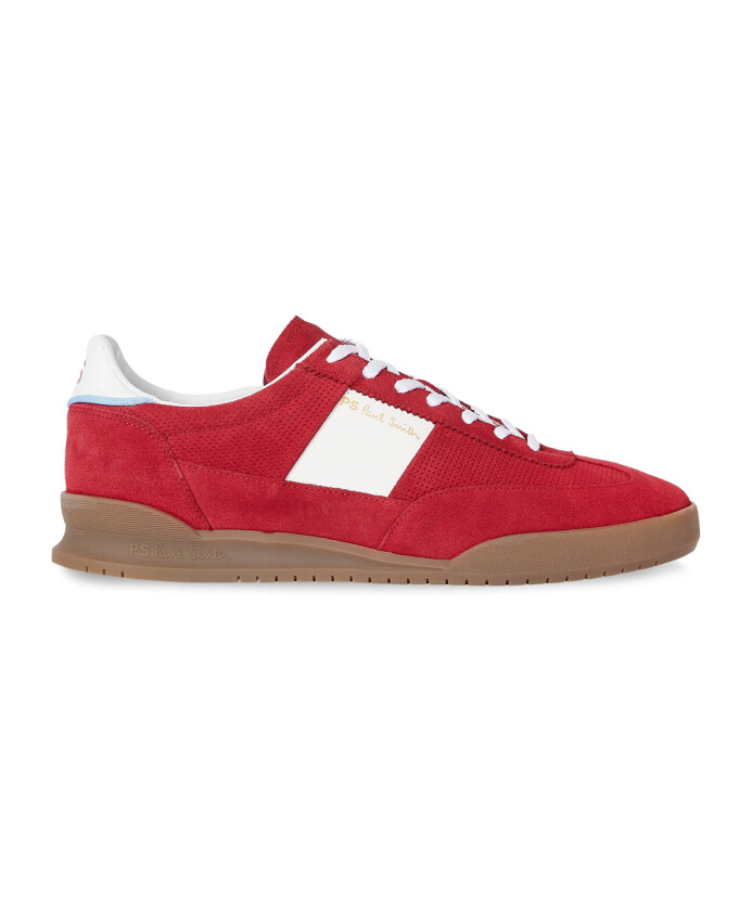 baskets-en-daim-rouge-a-lacets