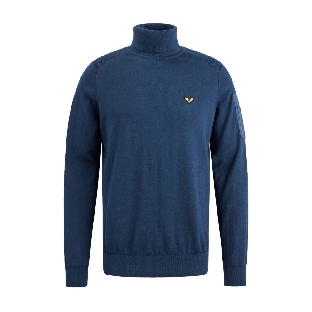 PME LEGEND Heren Truien & Vesten Turtleneck Cotton Knit Donkerblauw