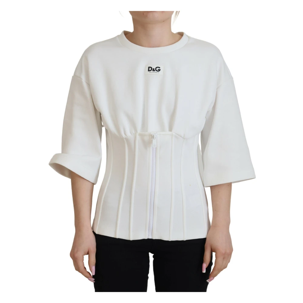 Dolce & Gabbana Women's White T-Shirts, Xs, Corset Top