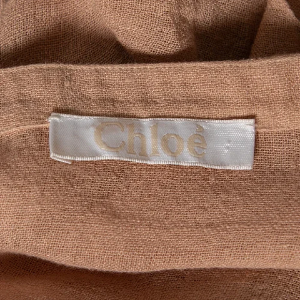 Chloé Pre-owned Cotton tops Beige Dames