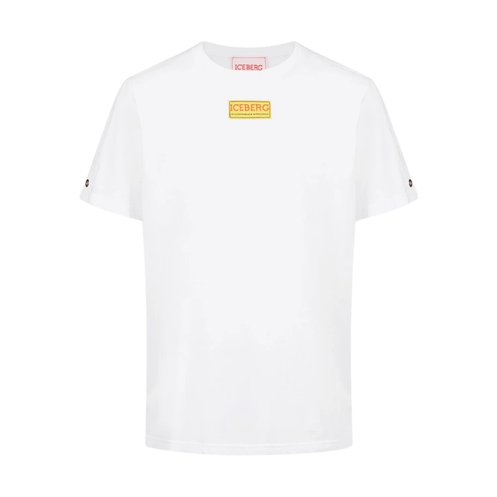 Iceberg Kortemouw T-shirt van katoenen jersey White Heren
