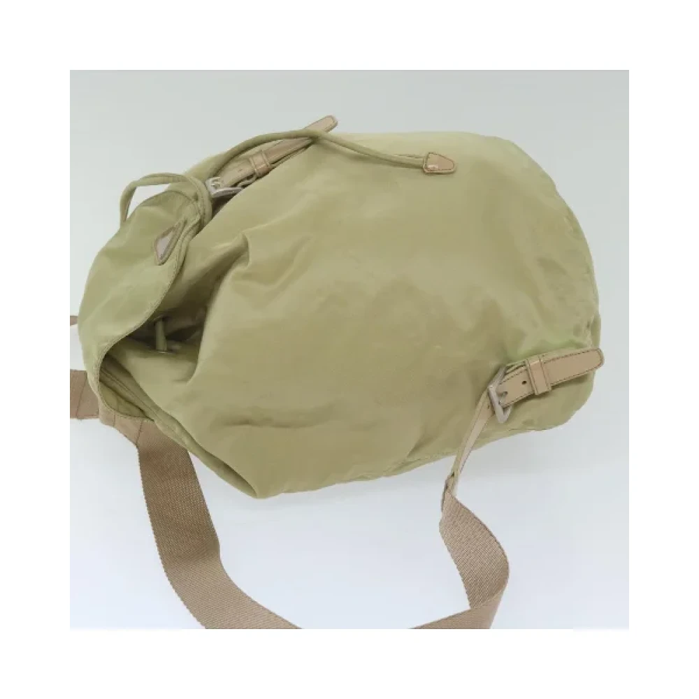 Prada Vintage Pre-owned Nylon backpacks Green Dames