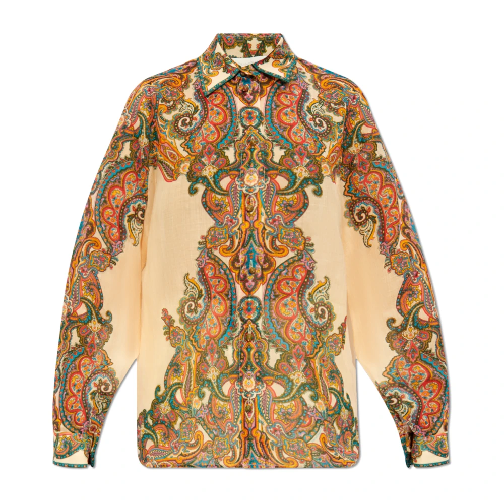 Zimmermann Bedrukt overhemd Beige Dames
