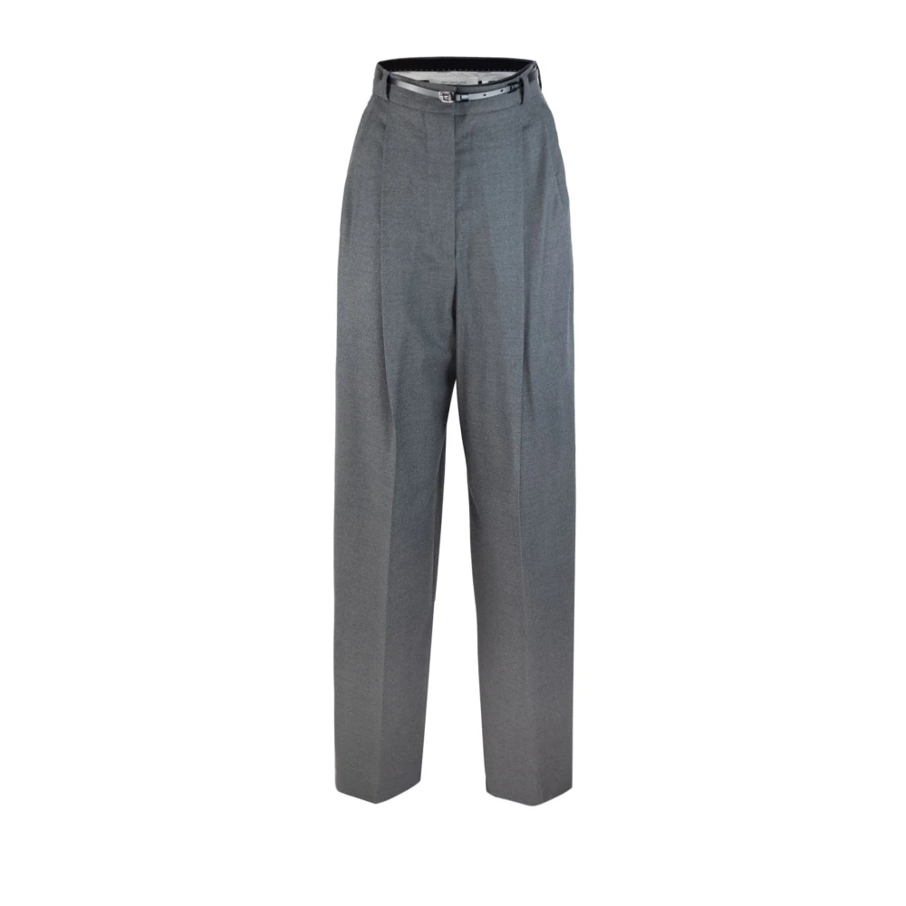 SPORTMAX Grijze wollen mix broek Gray Dames