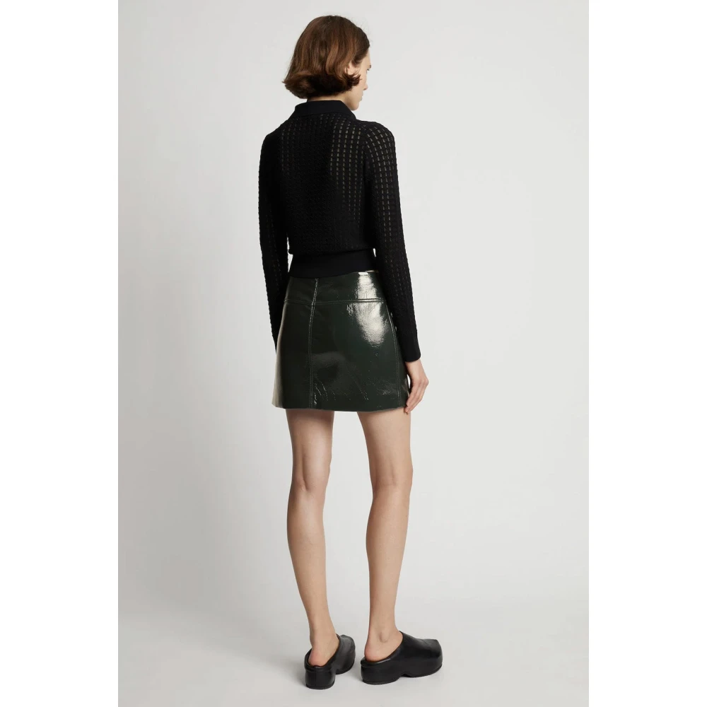 Proenza Schouler Glanzende Effect Minirok Green Dames