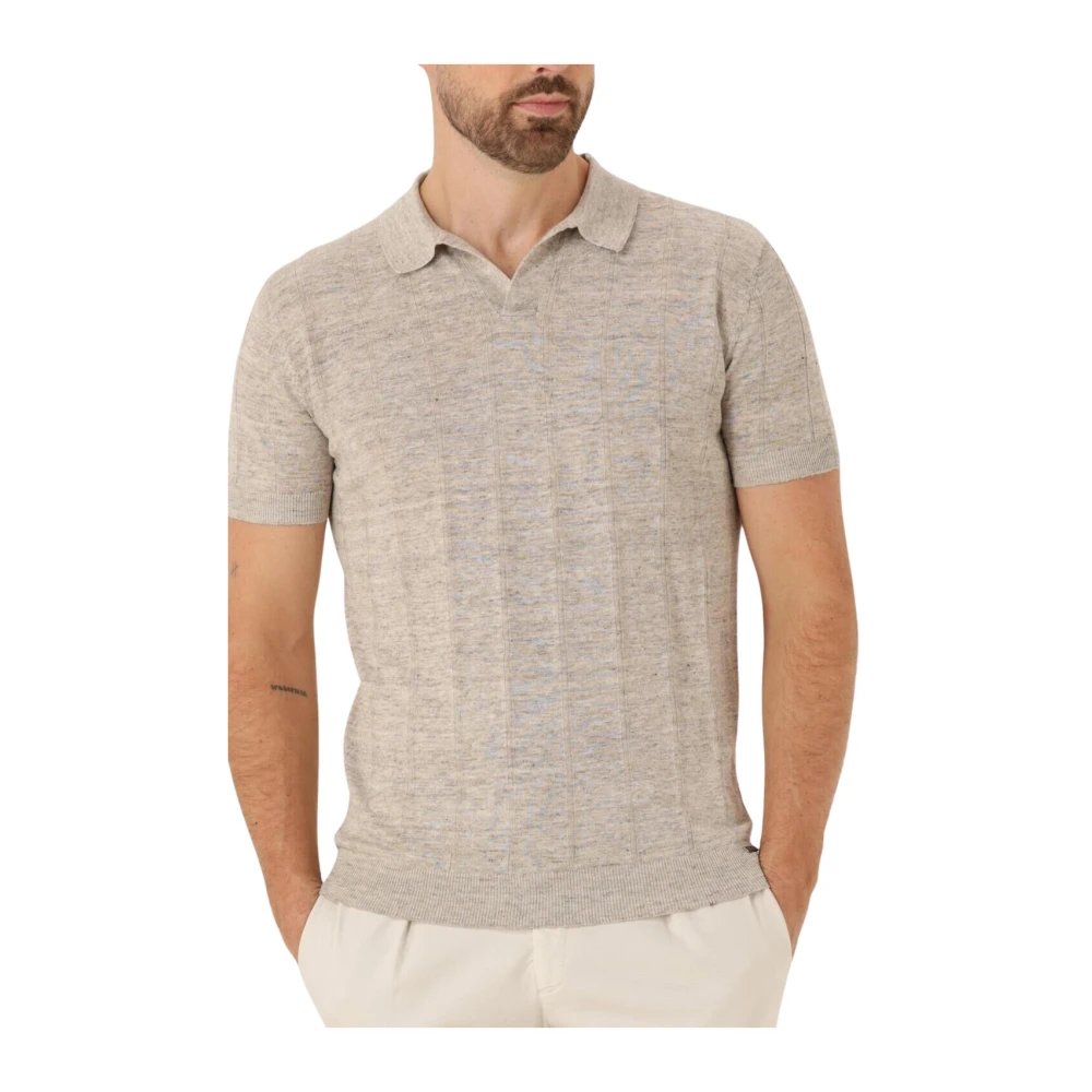 Gentiluomo Beige Polo No Button SS Beige Heren