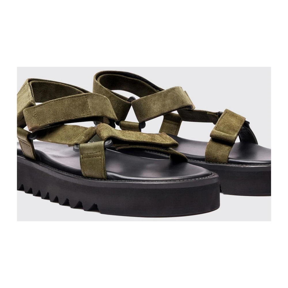Scarosso Khaki Suède Leren Sandalen