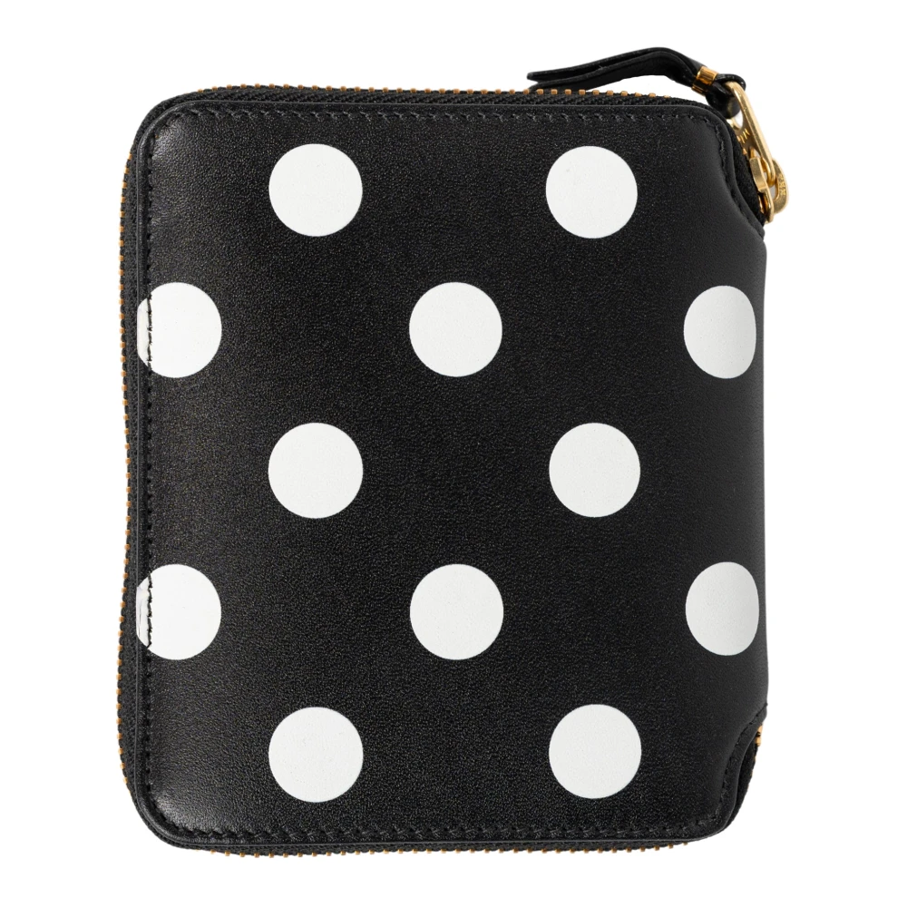 Comme des Garçons Polka Dot Ritsportemonnee Zwart Black Unisex