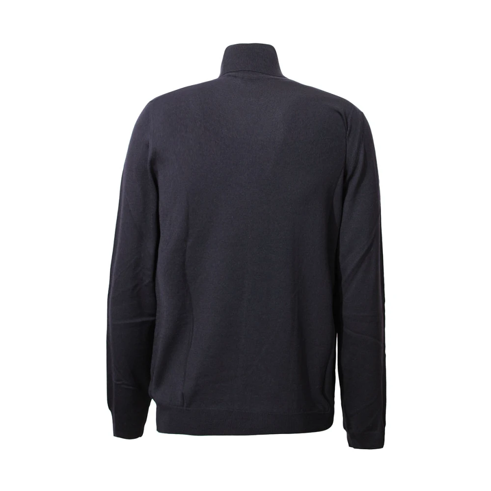 Zanone Blauwe Flexwool Coltrui Sweater Blue Heren