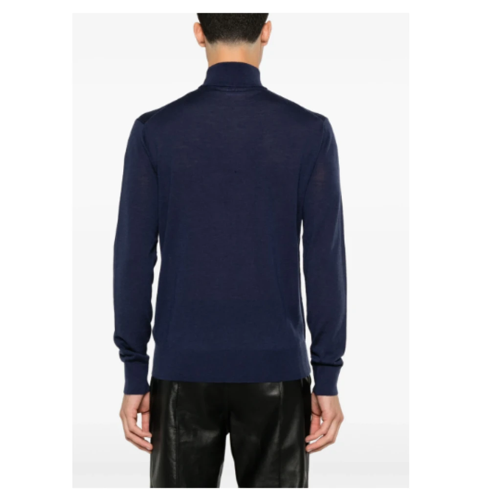 Diesel Navy Blauw Gebreide Hoge Hals Trui Blue Heren