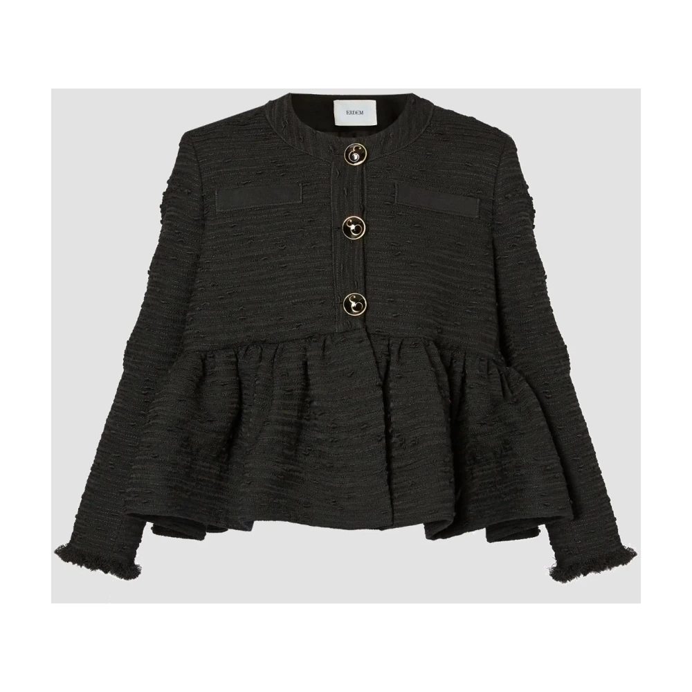 Erdem Peplum Crop Jack Black Dames