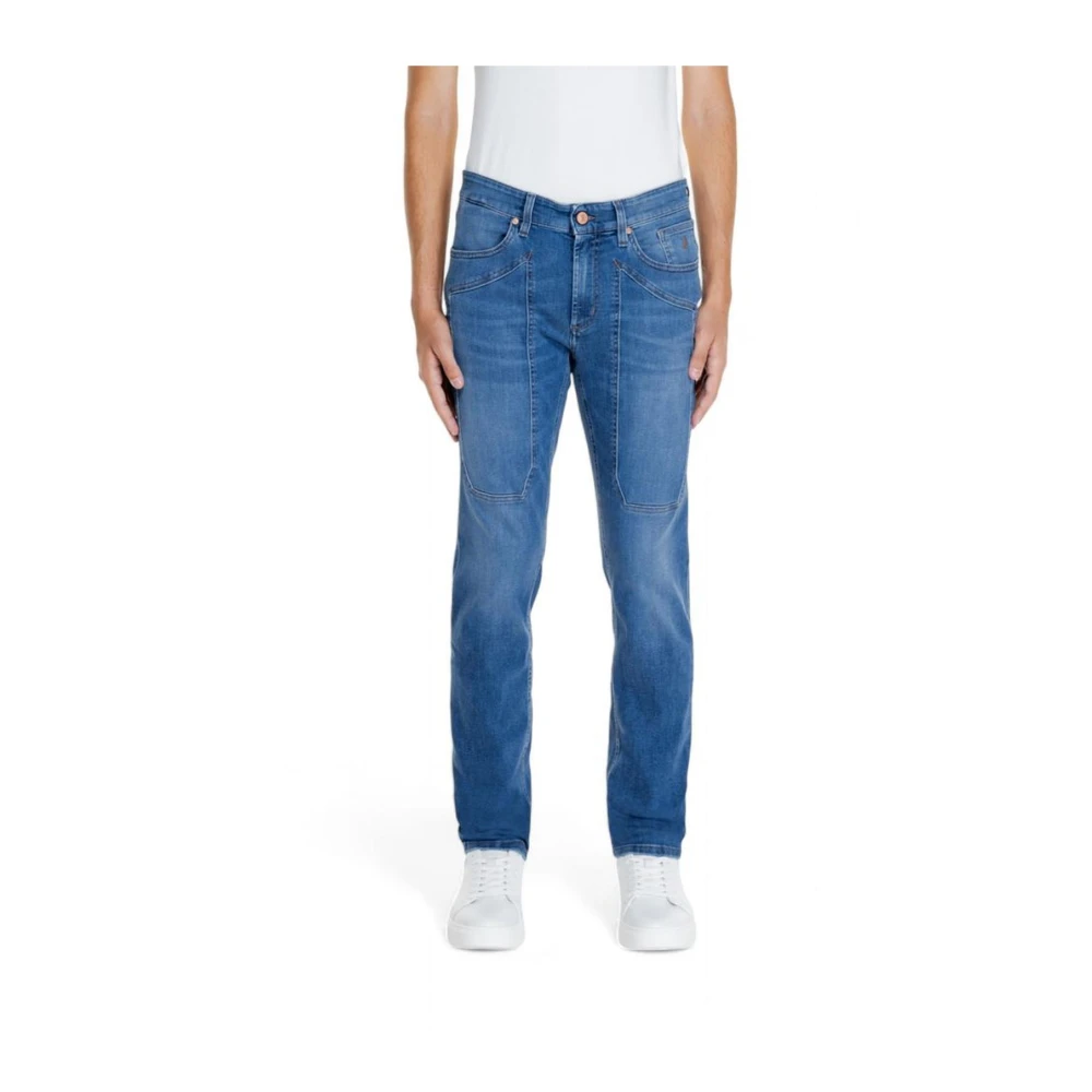 Jeckerson Stretch Katoenmix Herenbroeken Blue Heren