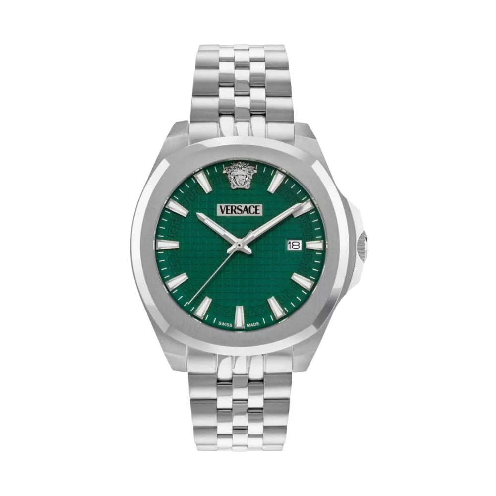 Versace VEKKA0425 Luxury green silver Stainless Steel Men's Watch NEW - Image 2