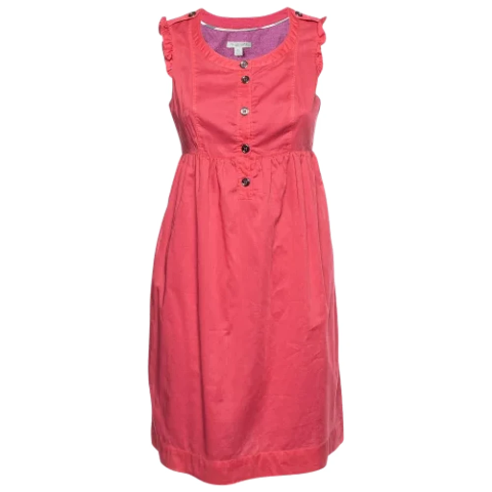 Burberry Vintage Pre-owned Cotton dresses Red Dames