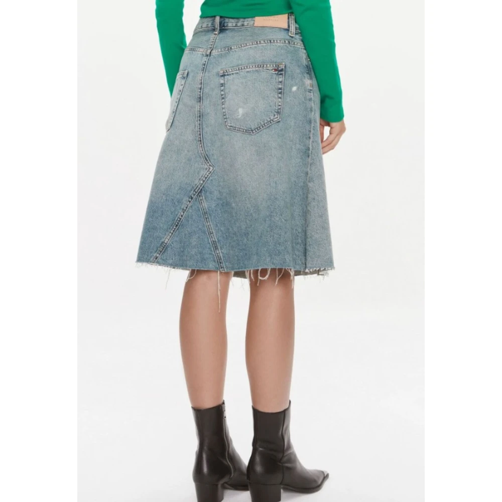 Tommy Hilfiger Relaxte Denim Rok Blue Dames