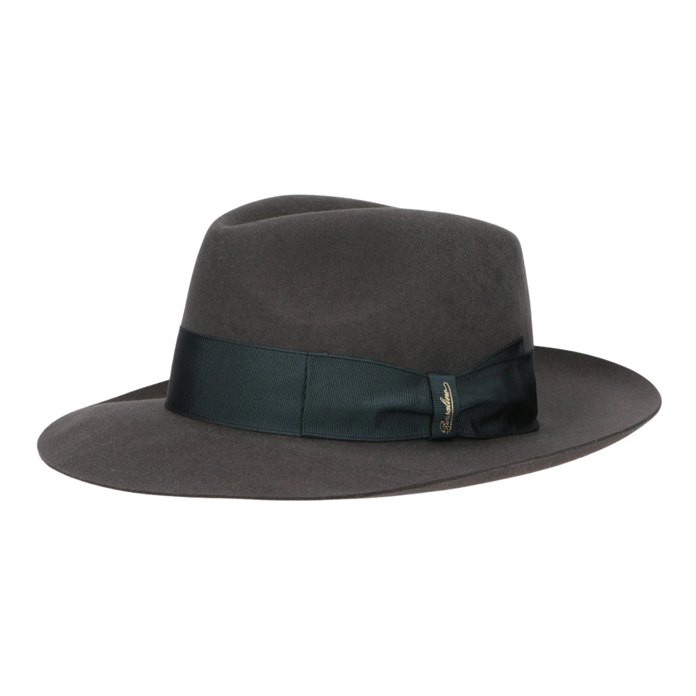 Borsalino Vilt Breedgerande Hoed Gray Heren