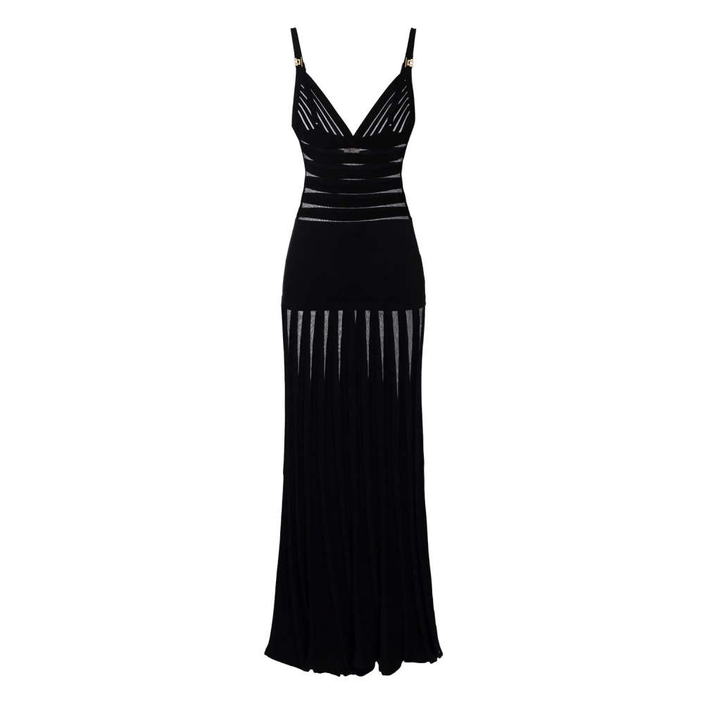 Elisabetta Franchi Zwarte Elegante Jurk Black Dames