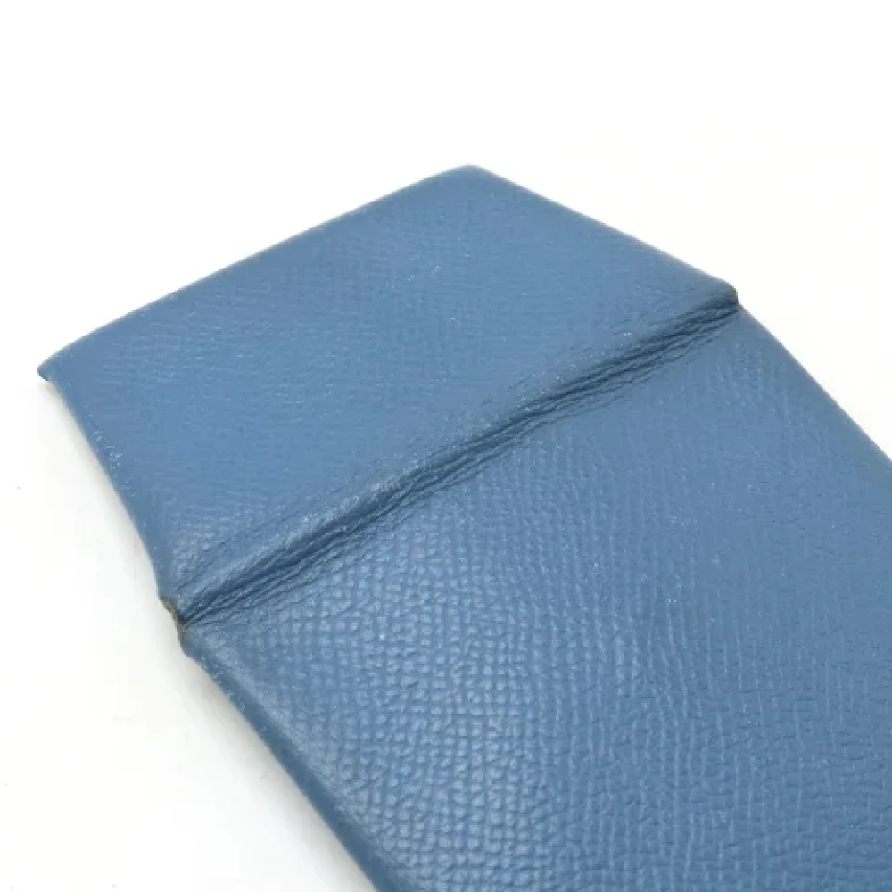 Hermès Vintage Pre-owned Leather wallets Blue Dames