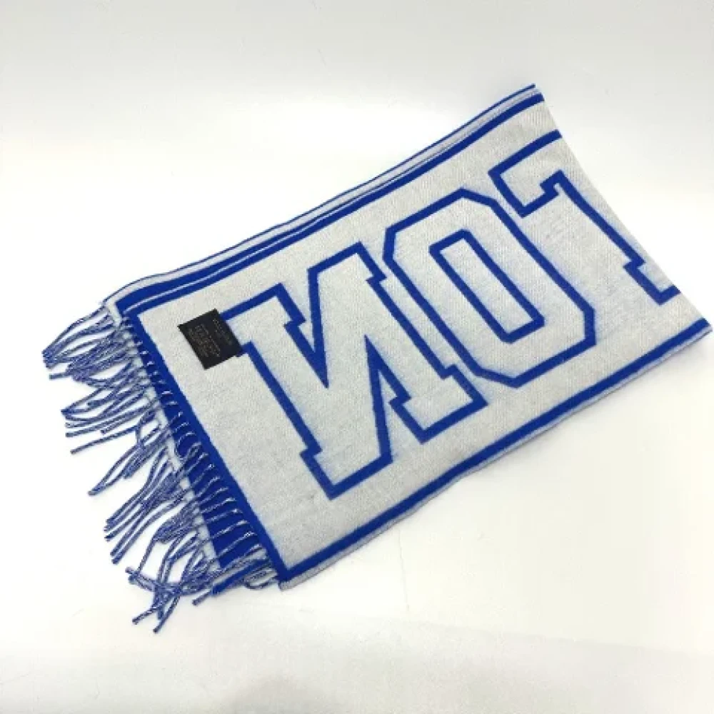 Louis Vuitton Vintage Pre-owned Cashmere scarves Blue Dames