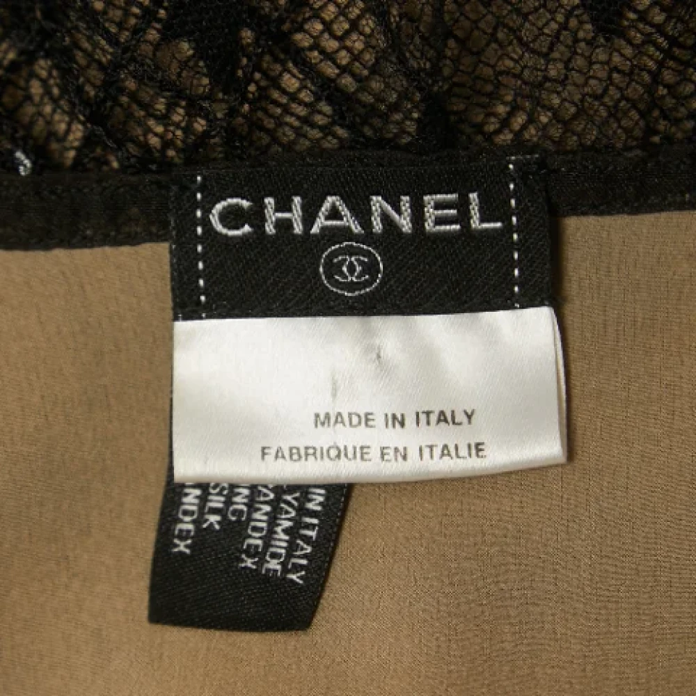 Chanel Vintage Pre-owned Lace tops Black Dames