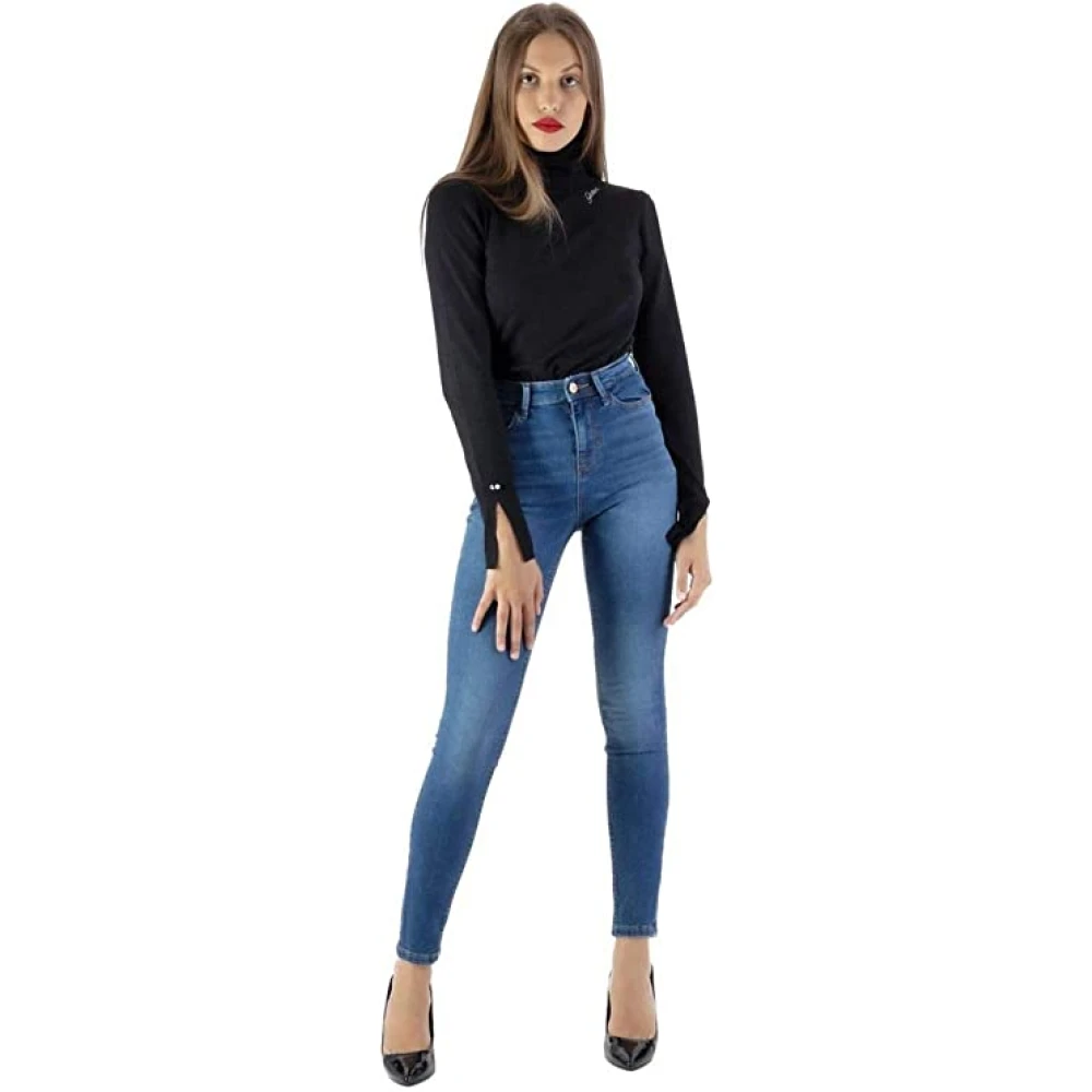 Guess Slim Fit Denim Broek Blue Dames