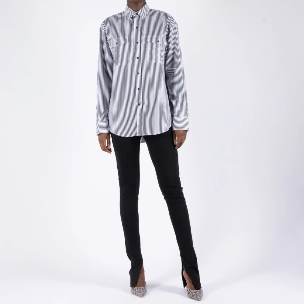 Wardrobe.nyc Oversized Gestreepte Blouse Multicolor Dames