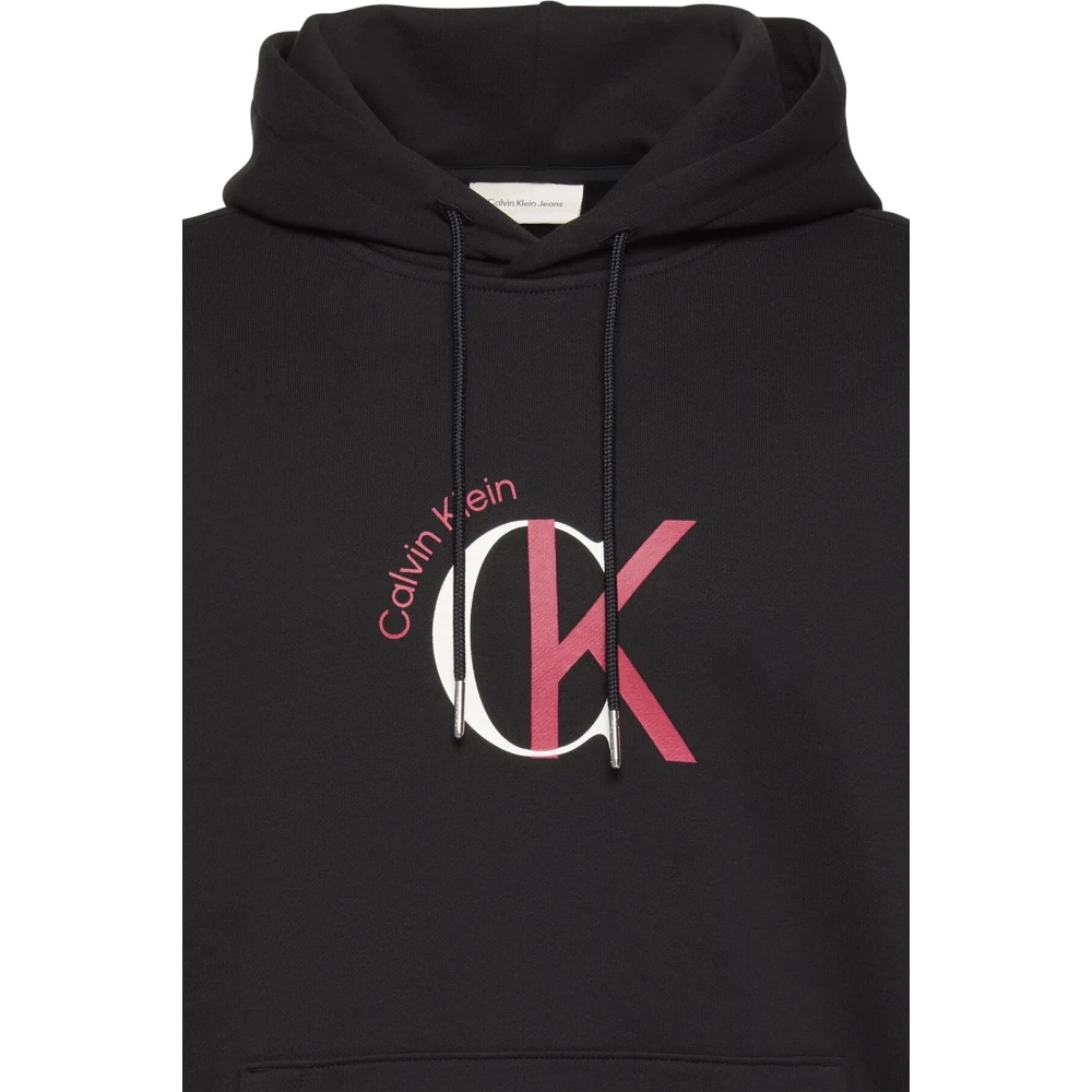 Calvin Klein , Hoodies, Male, Black, S, Monogram Logo Hoodie - Image 7