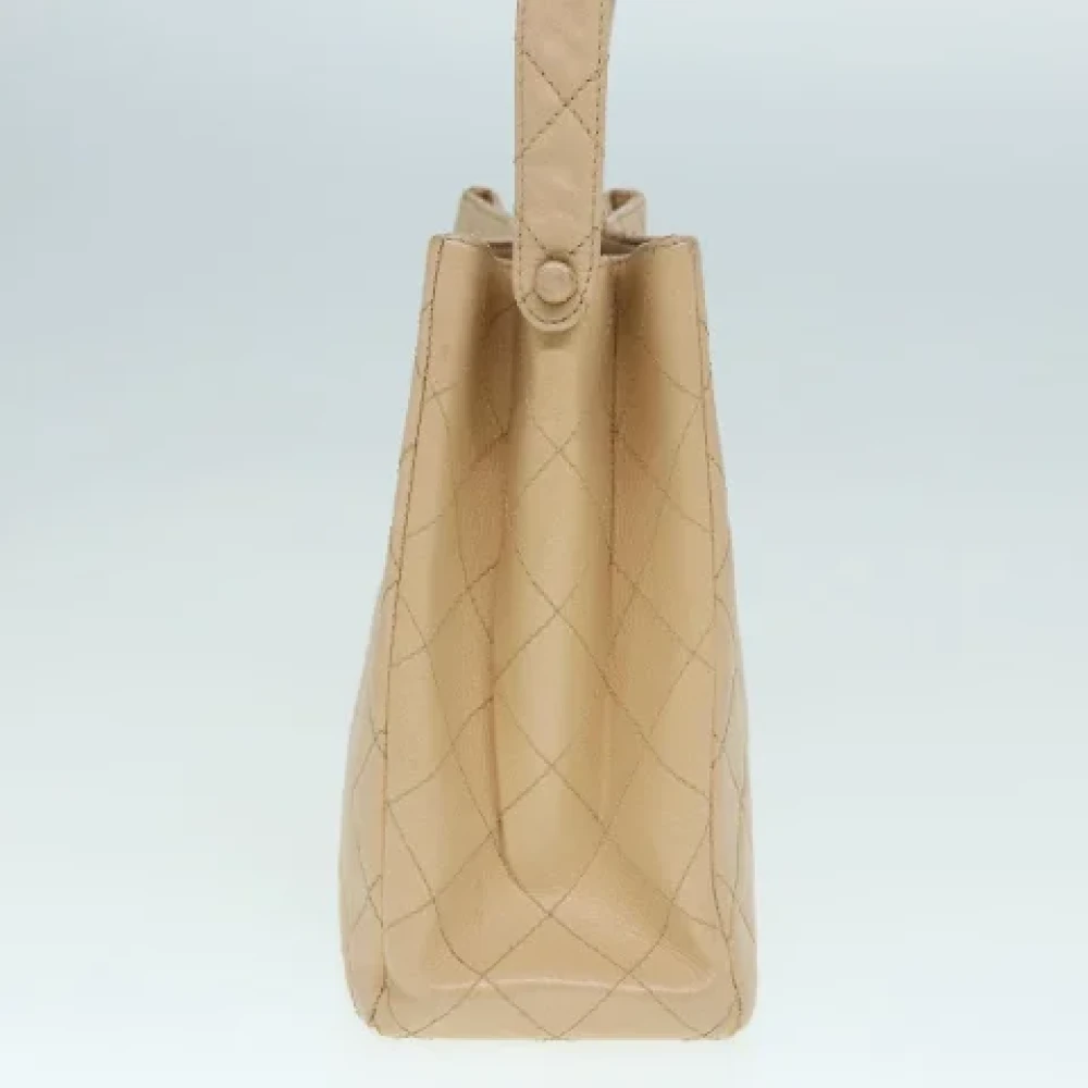 Chanel Vintage Pre-owned Leather shoulder-bags Beige Dames