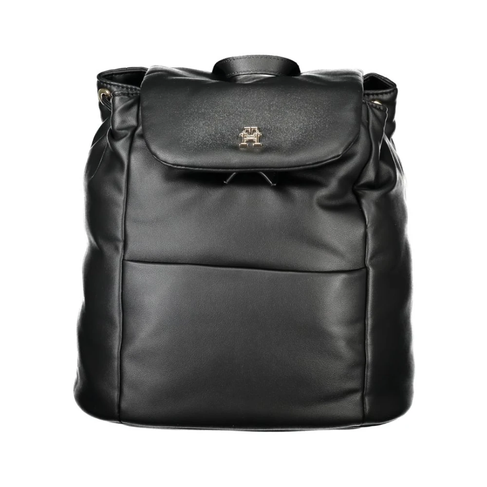 Tommy Hilfiger Women's Black Backpacks, One Size, Polyester Backpack For