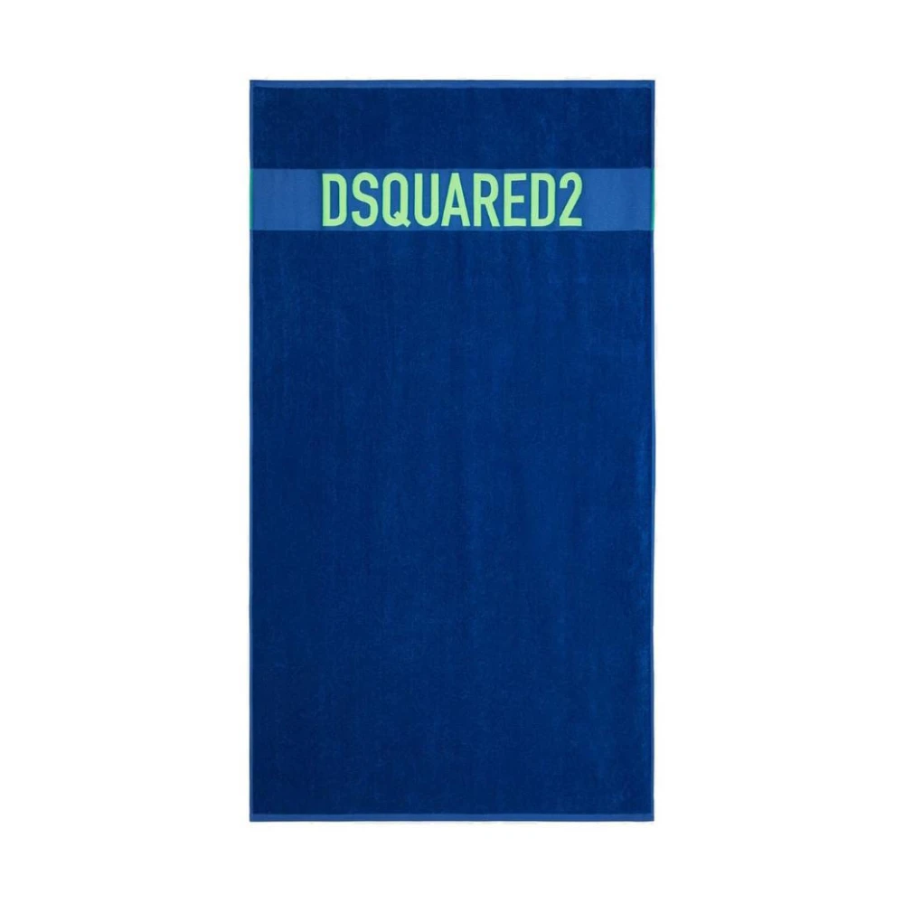 Dsquared2 Luxe Unisex Strandlaken Zeegroen Blue Heren
