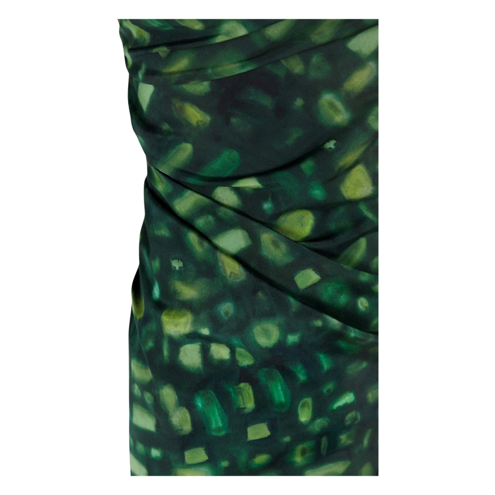 Cortana Nicky asymmetrische zijden jurk in sonora print Green Dames