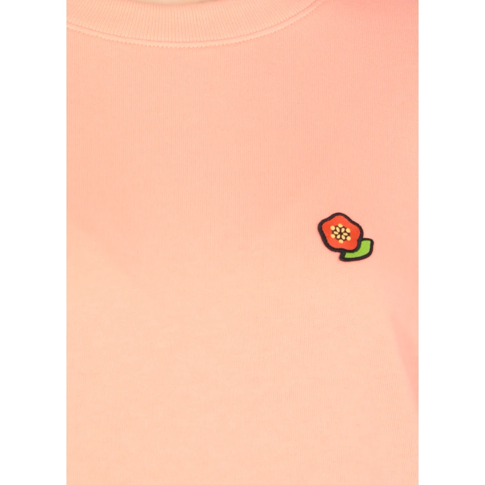 Kenzo Roze Katoenen Sweatshirt met Bloemenborduursel Pink Dames