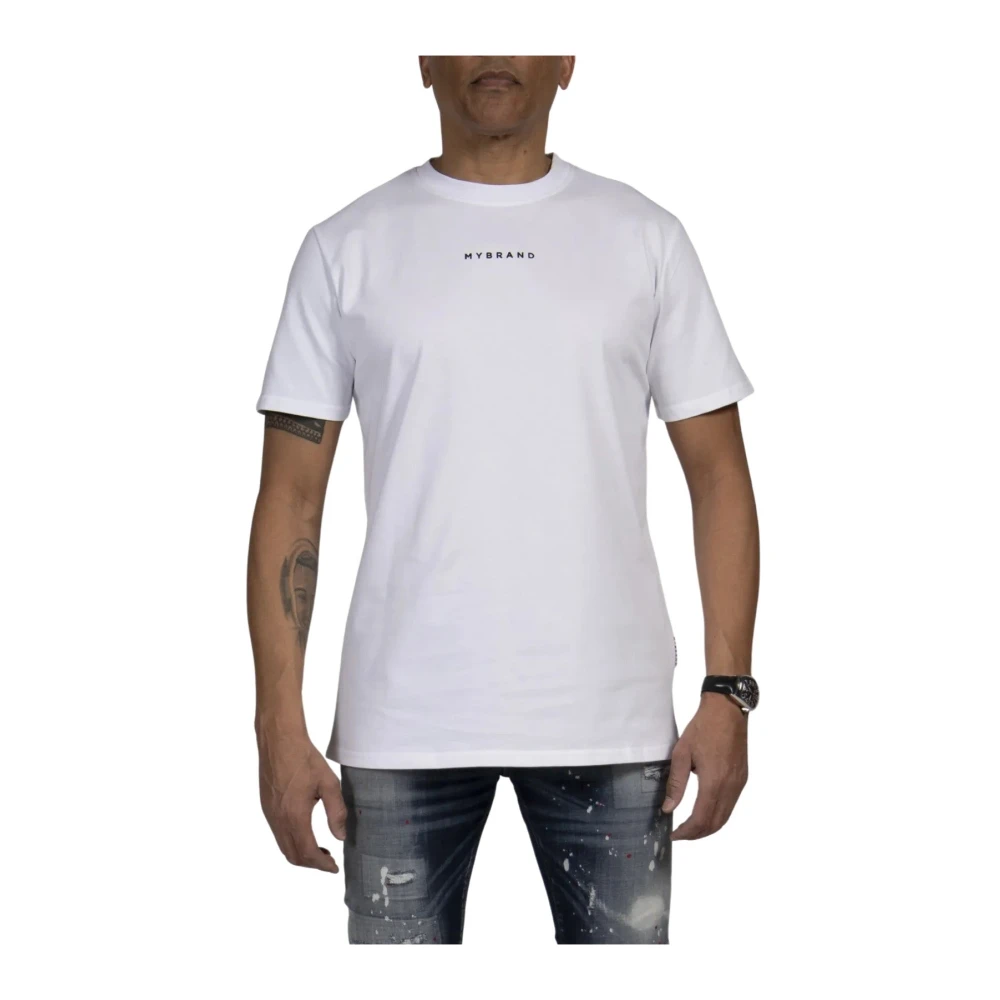 My Brand Katoenen T-shirt in Zwart White Heren