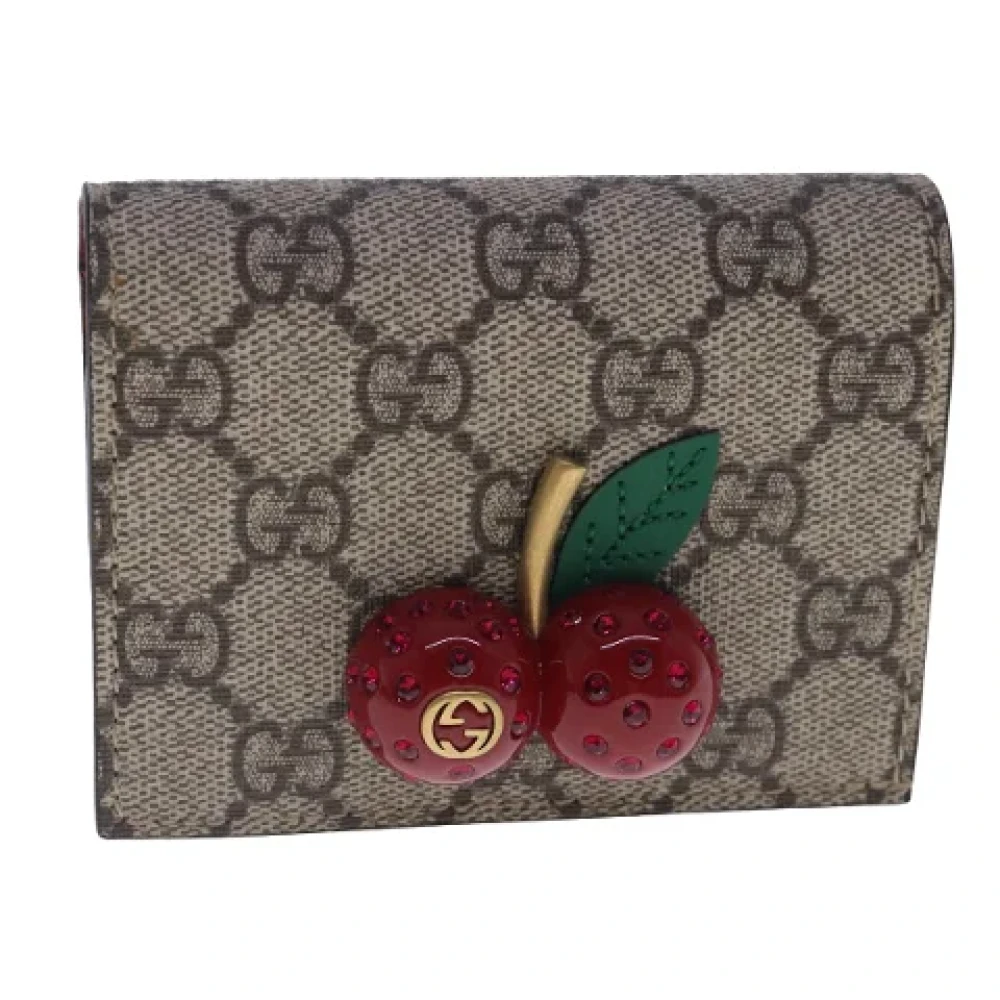 Gucci Vintage Pre-owned Leather wallets Beige Dames