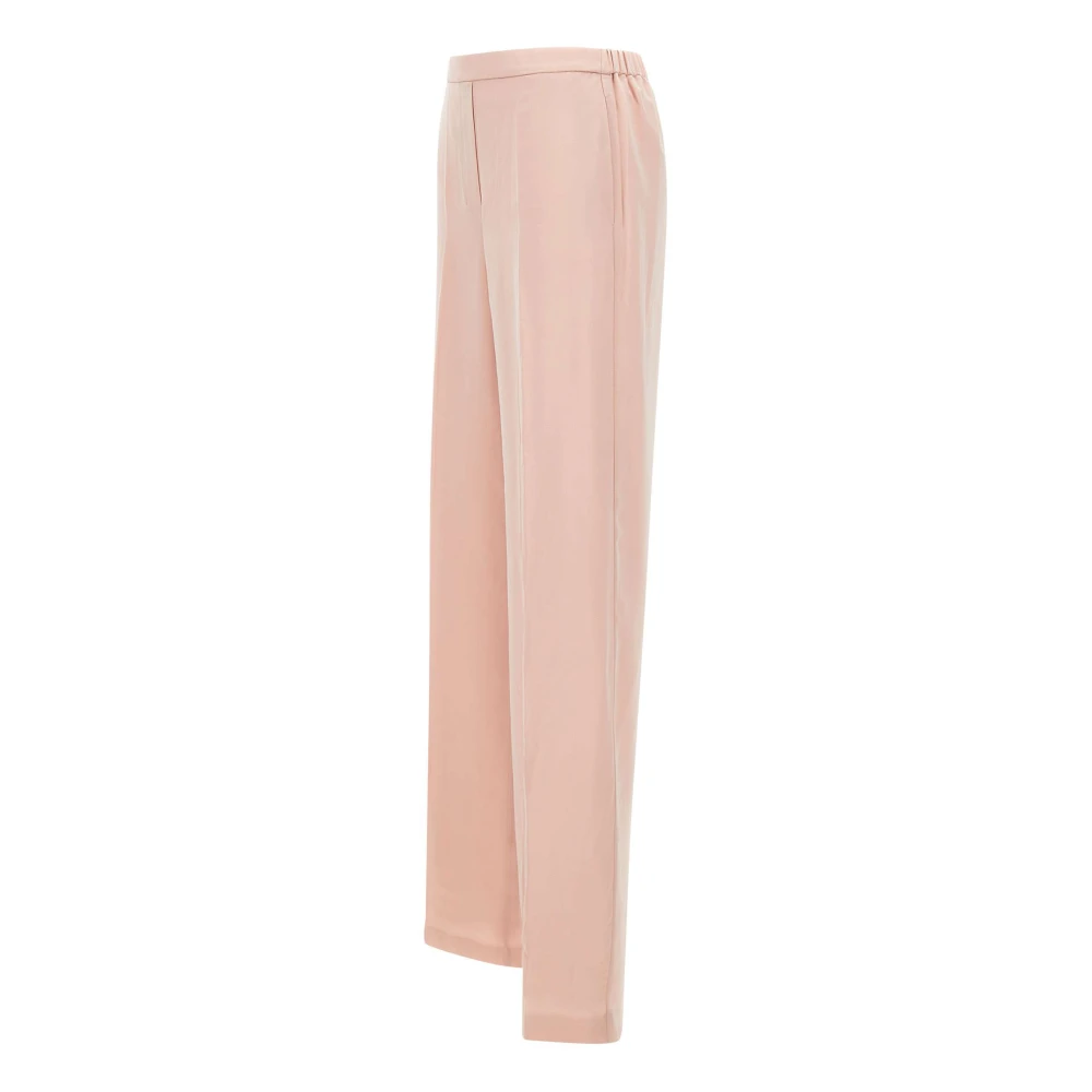 Theory Zijden Wijde Pijp Roze Broek Pink Dames