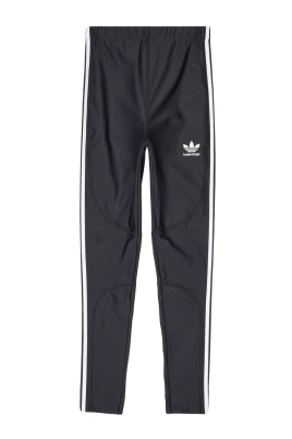 Svarta atletiska leggings med 3 ränder