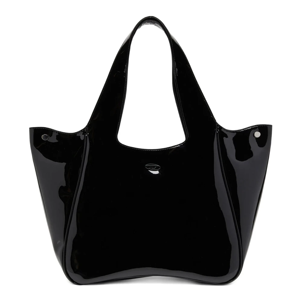 Diesel Women's Black Shopping Bags, One Size, Play Tote