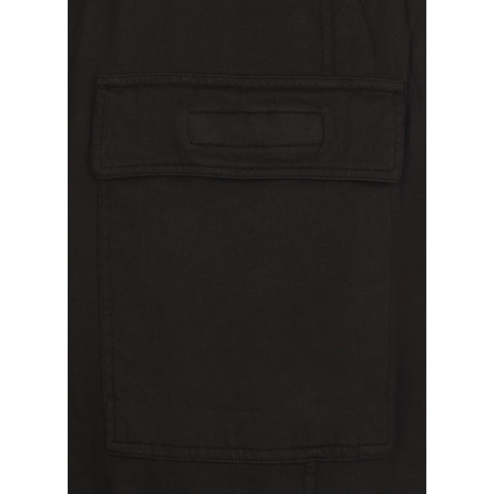 Rick Owens Zwarte Katoenen Bermuda Shorts Elastische Taille Black Heren
